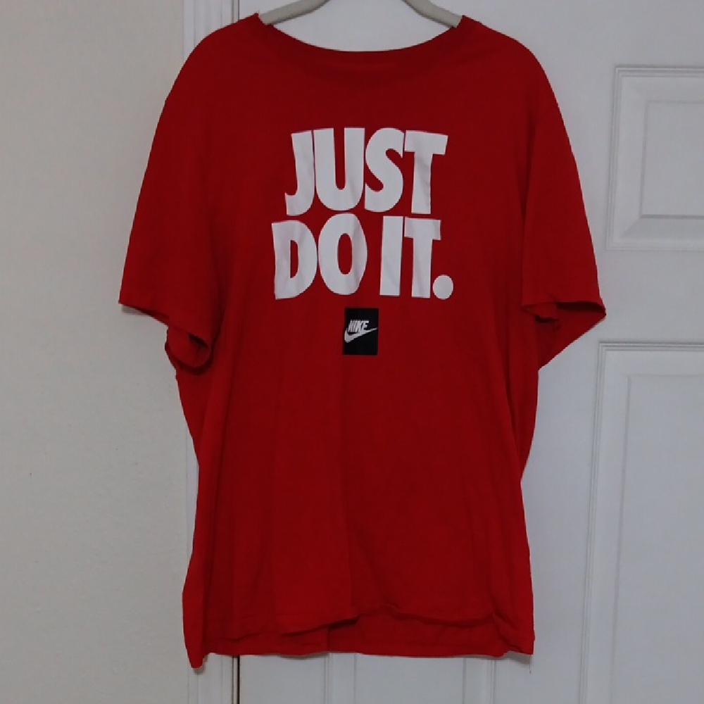 Nike Red Tee with Iconic Slogan